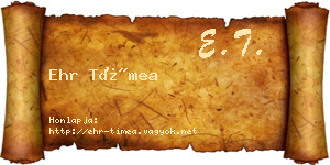 Ehr Tímea névjegykártya