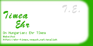 timea ehr business card